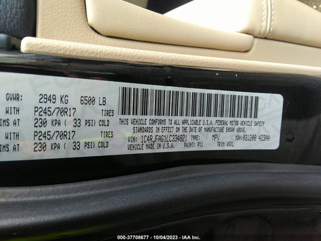 1C4RJFAG1LC334821 Jeep Grand Cherokee Laredo E