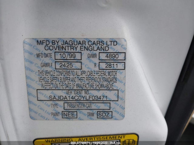 2000 JAGUAR XJ SAJDA14C0YLF03471 Photo 8