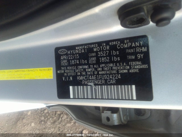 Hyundai ACCENT GLS 2015 KMHCT4AE1FU924224 Image 9