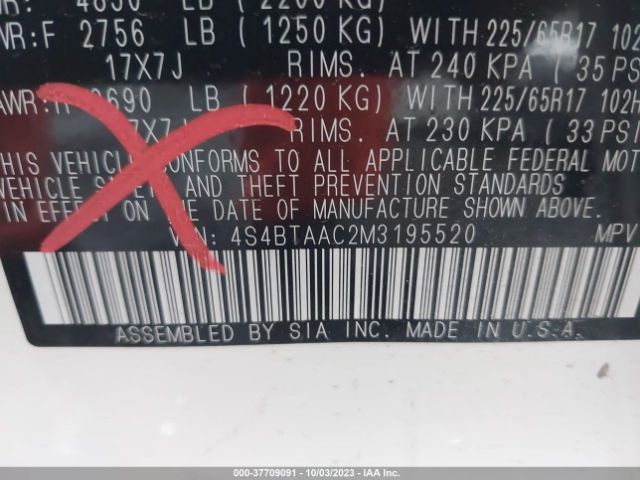 4S4BTAAC2M3195520 Subaru Outback