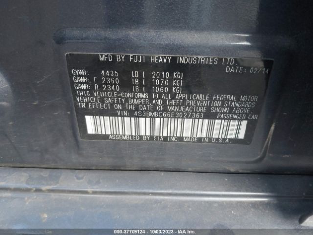 4S3BMBC66E3027363 Subaru Legacy 2.5i Premium