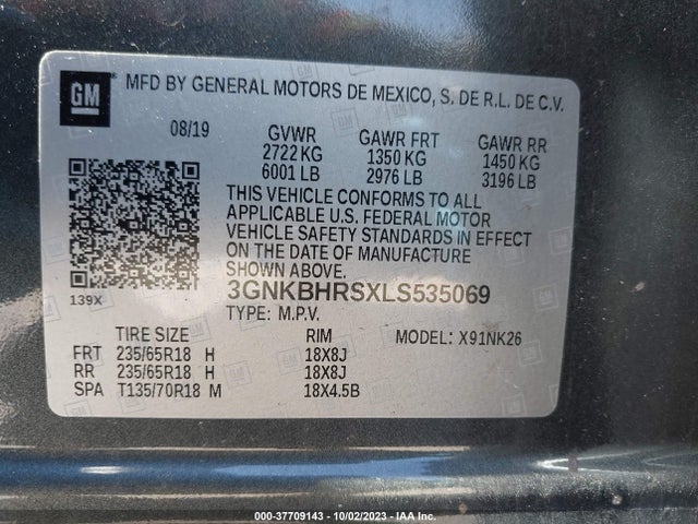 Chevrolet Blazer Awd 2lt 2020 3GNKBHRSXLS535069 Image 9
