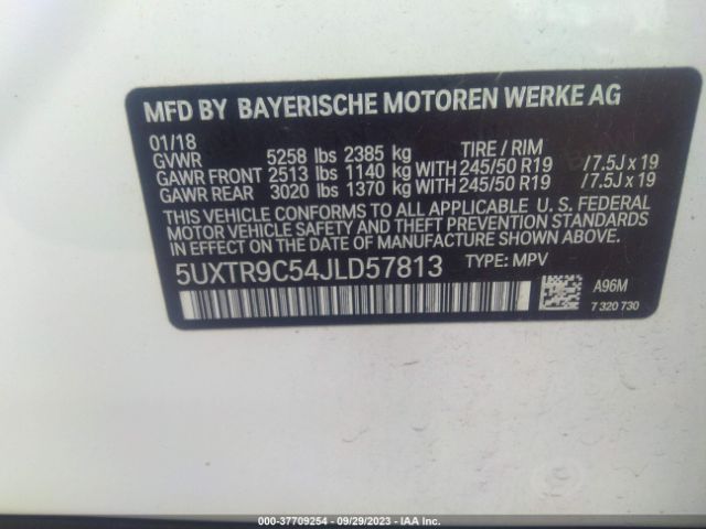 5UXTR9C54JLD57813 BMW X3 Xdrive30i