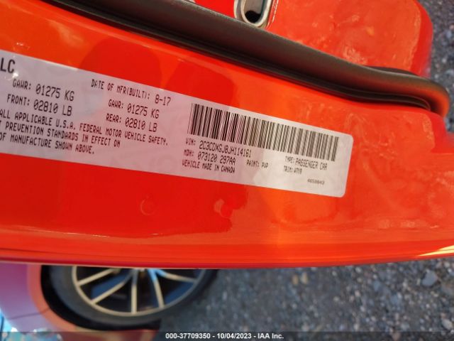 2C3CDXGJ8JH114161 Dodge Charger R/t Scat Pack Rwd