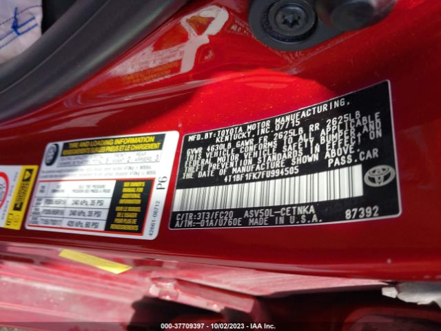 4T1BF1FK7FU994505 Toyota Camry Xle/se/le/xse