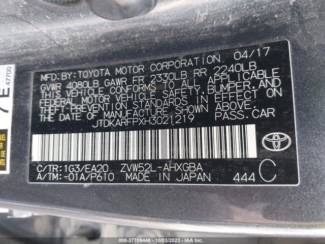Toyota Prius Prime Premium 2017 JTDKARFPXH3021219 Image 9