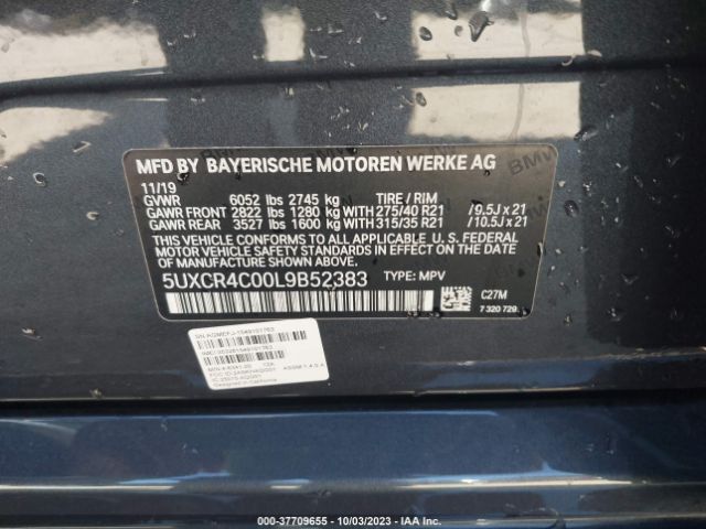 5UXCR4C00L9B52383 BMW X5 Sdrive40i