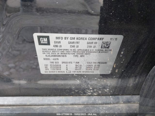 KL4CJASBXGB574676 Buick Encore