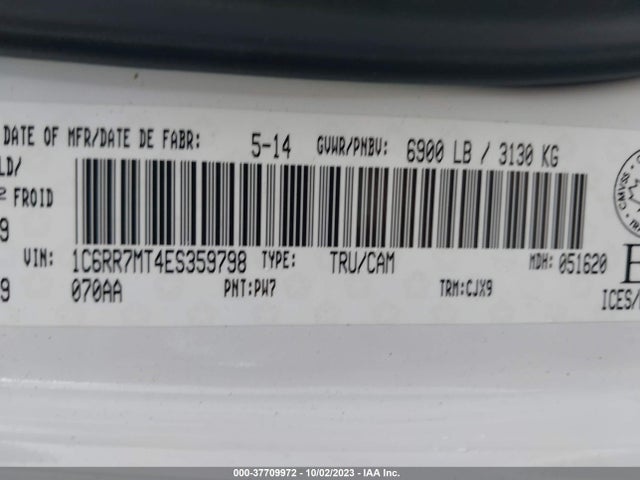 1C6RR7MT4ES359798 RAM 1500 Sport