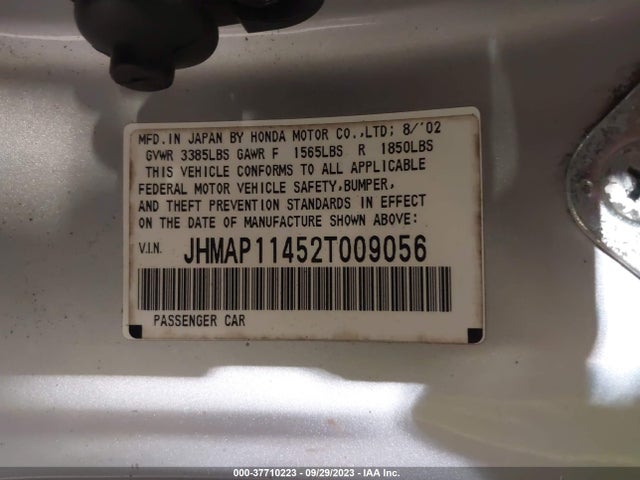 2002 HONDA S2000 JHMAP11452T009056 Photo 8