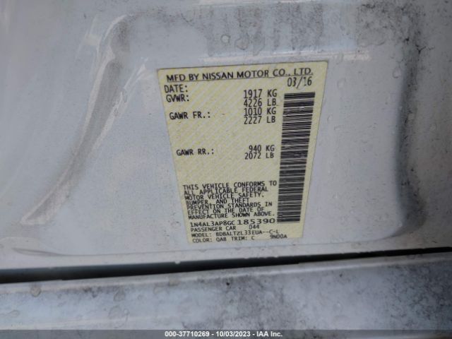 1N4AL3AP8GC185390 Nissan Altima 2.5 Sl