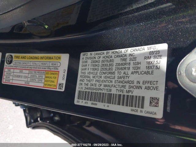 Honda Cr-v Hybrid Sport 2023 2HKRS5H5XPH711538 Image 9