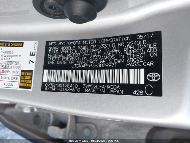 Toyota Prius Prime Plus/premium/advanced 2017 JTDKARFP3H3029971 Image 9