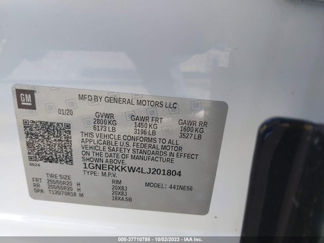 Chevrolet Traverse Premier 2020 1GNERKKW4LJ201804 Image 9