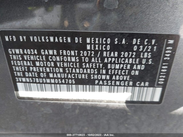3VWN57BU9MM054705 Volkswagen Jetta S/r-line