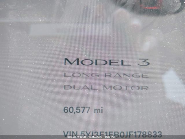 5YJ3E1EB0JF178833 Tesla Model 3 Long Range
