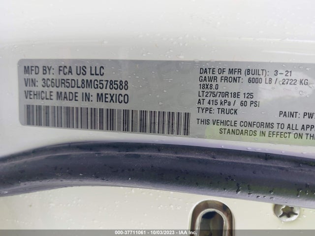 3C6UR5DL8MG578588 RAM 2500 Big Horn