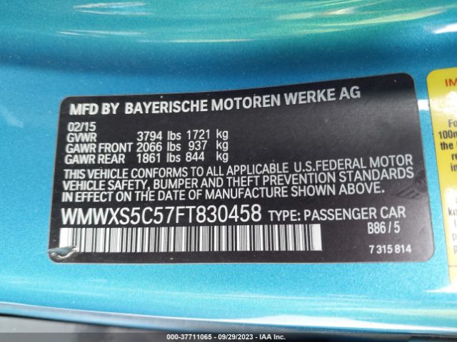 WMWXS5C57FT830458 Mini COOPER HARDTOP 4 DOOR