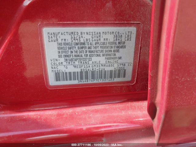 3N1AB7AP7EY337123 Nissan SENTRA SR