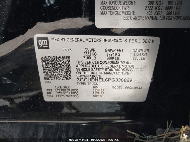 Chevrolet Silverado 1500 Zr2 2023 3GCUDHEL6PG336829 Image 9