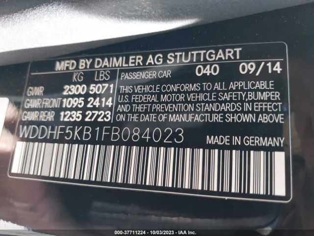 WDDHF5KB1FB084023 Mercedes-Benz E-class E 350