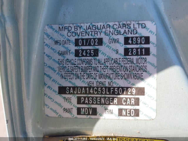 2003 JAGUAR XJ SAJDA14C53LF50729 Photo 8