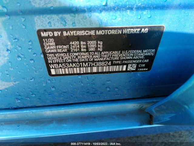 WBA53AK01M7H38824 BMW 2 Series 228i
