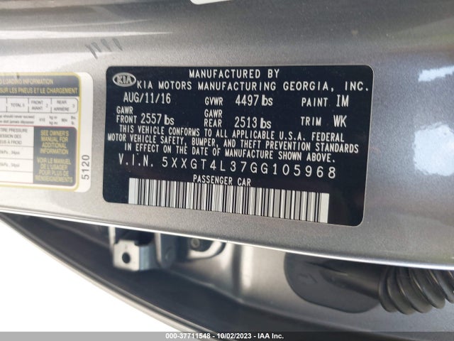 KIA Optima Lx 2016 5XXGT4L37GG105968 Image 9