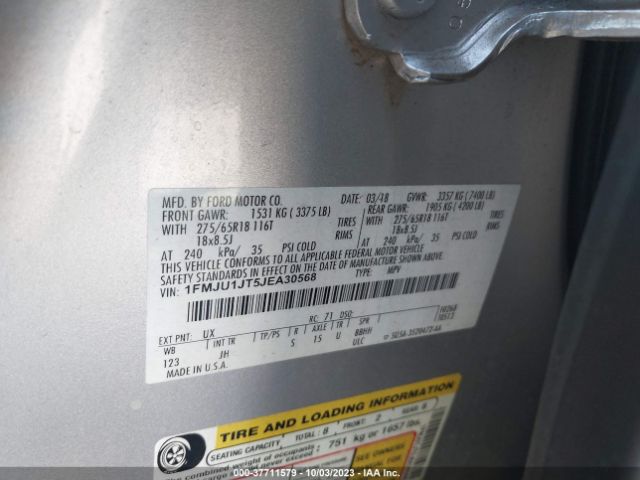 1FMJU1JT5JEA30568 Ford Expedition Xlt