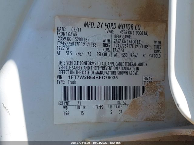 2011 FORD F-250 1FT7W2B64BEC76035 Photo 8