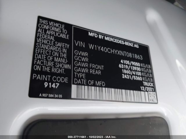 W1Y40CHYXNT081863 Mercedes-Benz Sprinter 2500 High Roof I4