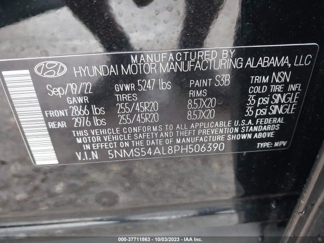 Hyundai Santa Fe Calligraphy 2023 5NMS54AL8PH506390 Image 9