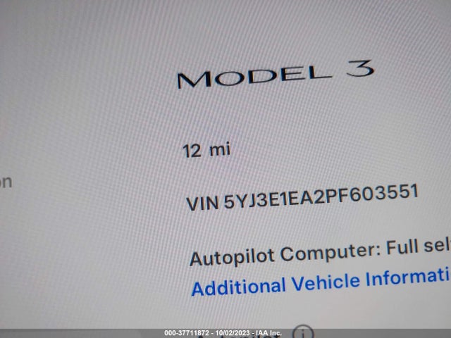 Tesla MODEL 3 2023 5YJ3E1EA2PF603551 Image 7