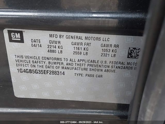 1G4GB5G35EF288314 Buick Lacrosse Leather