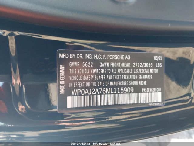 WP0AJ2A76ML115909 Porsche PANAMERA 4