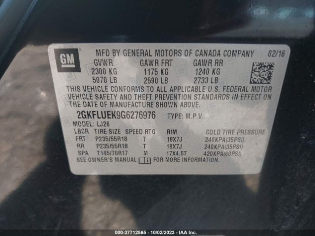 2GKFLUEK9G6276976 GMC Terrain Slt