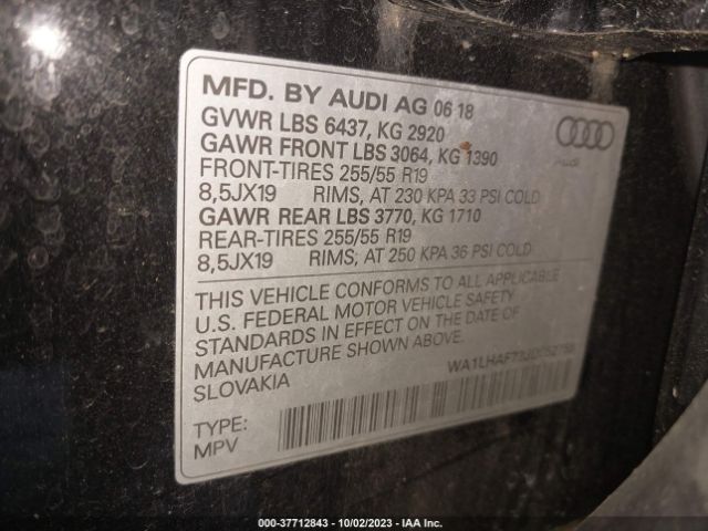 WA1LHAF73JD052758 Audi Q7 Premium Plus
