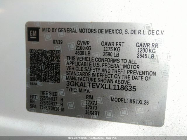 3GKALTEVXLL118635 GMC Terrain Sle