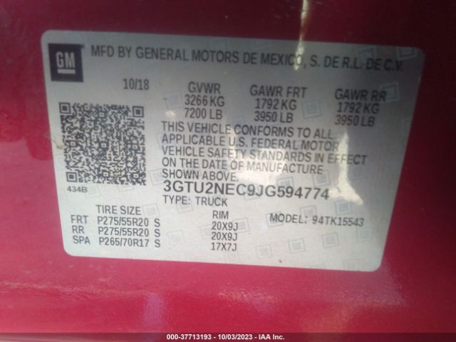 3GTU2NEC9JG594774 GMC Sierra 1500 Slt