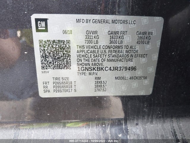 Chevrolet Tahoe Lt 2018 1GNSKBKC4JR379496 Image 9