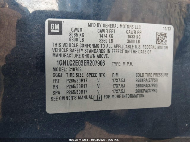 Chevrolet Tahoe Commercial 2014 1GNLC2E03ER207906 Image 9