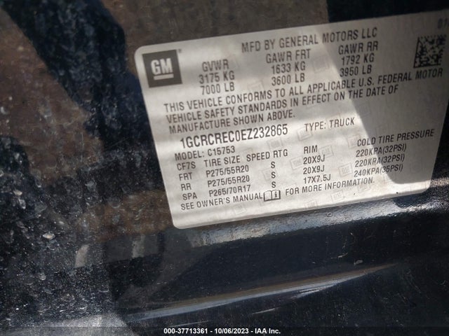 Chevrolet Silverado 1500 Lt 2014 1GCRCREC0EZ232865 Image 9