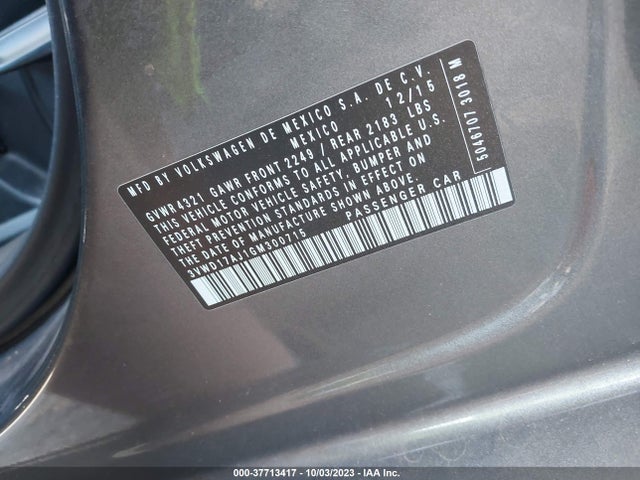 3VWD17AJ1GM300715 Volkswagen Jetta Sedan 1.8t Sport