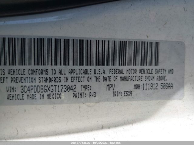3C4PDDBGXGT173042 Dodge Journey Sxt