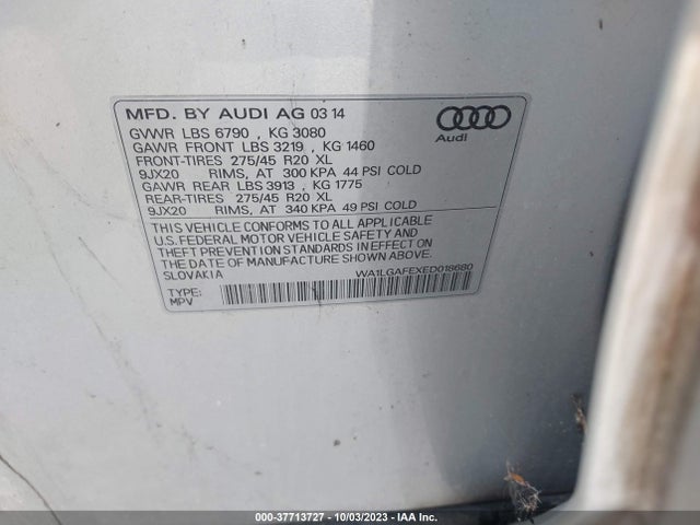 WA1LGAFEXED018680 Audi Q7 3.0t Premium Plus