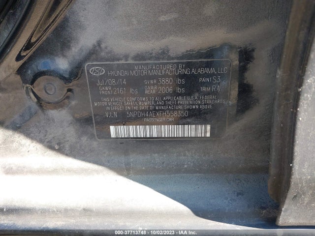 Hyundai ELANTRA SE 2015 5NPDH4AEXFH558350 Image 9