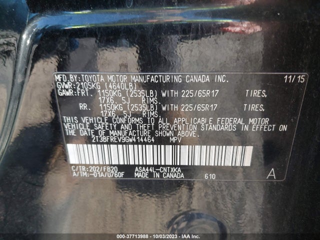 Toyota RAV4 LE 2016 2T3BFREV9GW414464 Image 9