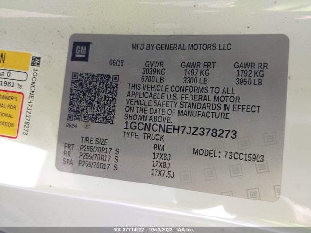 Chevrolet Silverado 1500 Work Truck 2018 1GCNCNEH7JZ378273 Image 9