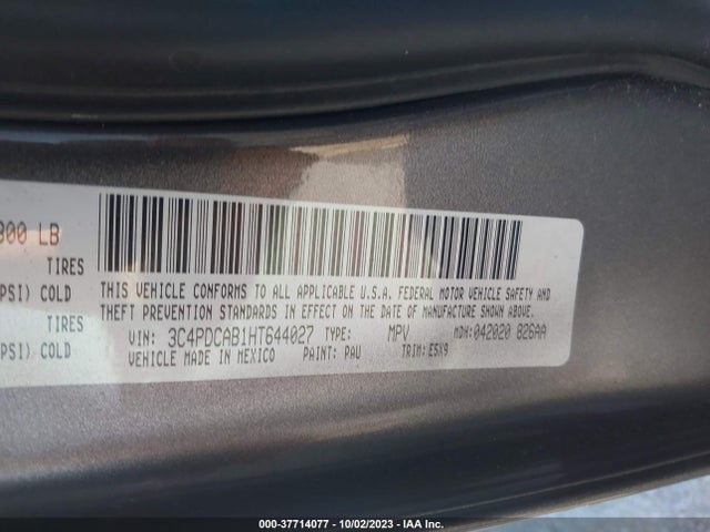 Dodge JOURNEY SE 2017 3C4PDCAB1HT644027 Image 9