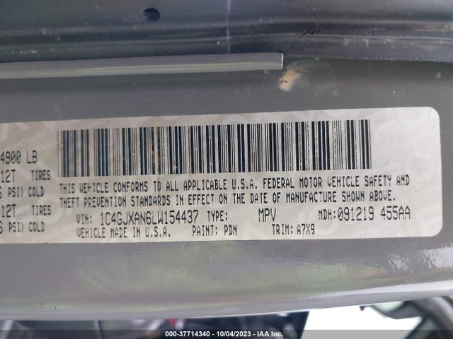 1C4GJXAN6LW154437 Jeep Wrangler Sport S